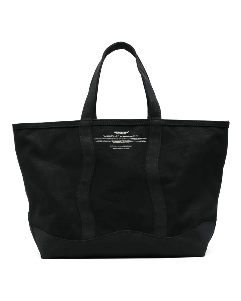 Undercover logo-print tote bag - Schwarz Schwarz