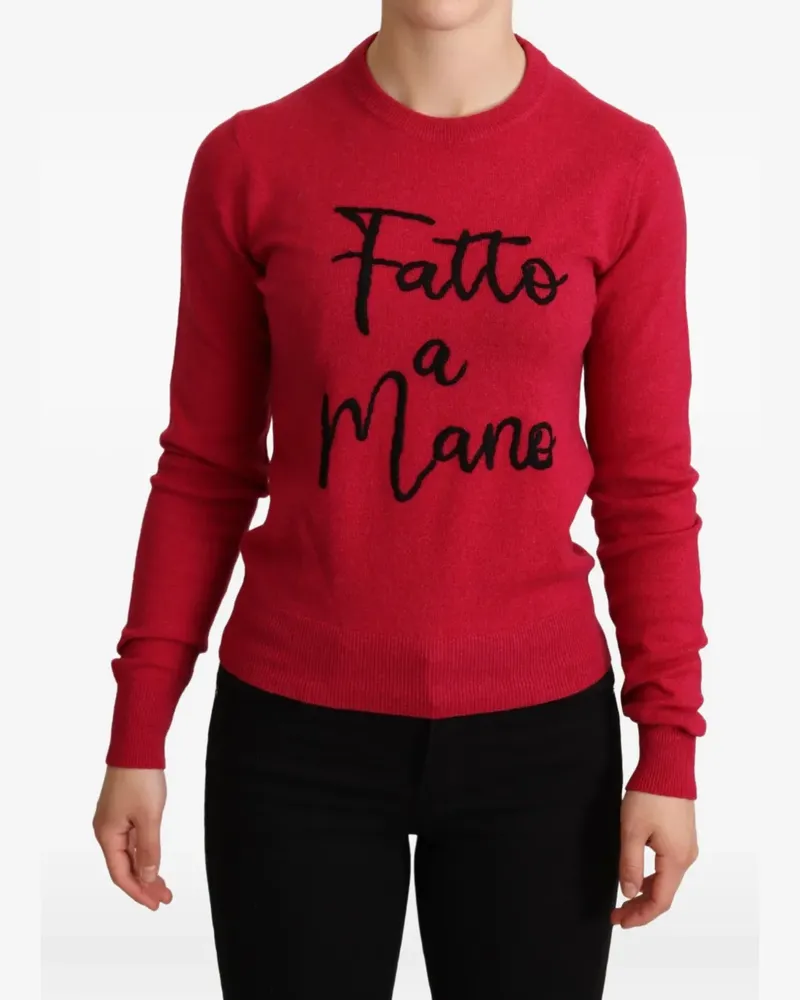 Dolce & Gabbana Bestickter Pullover - Rosa Rosa