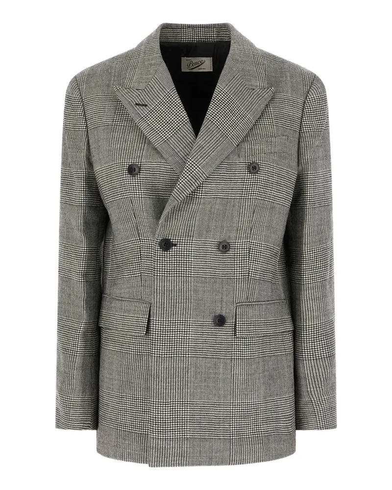 PENCE Prince of Wales check double-breasted blazer - Schwarz Schwarz