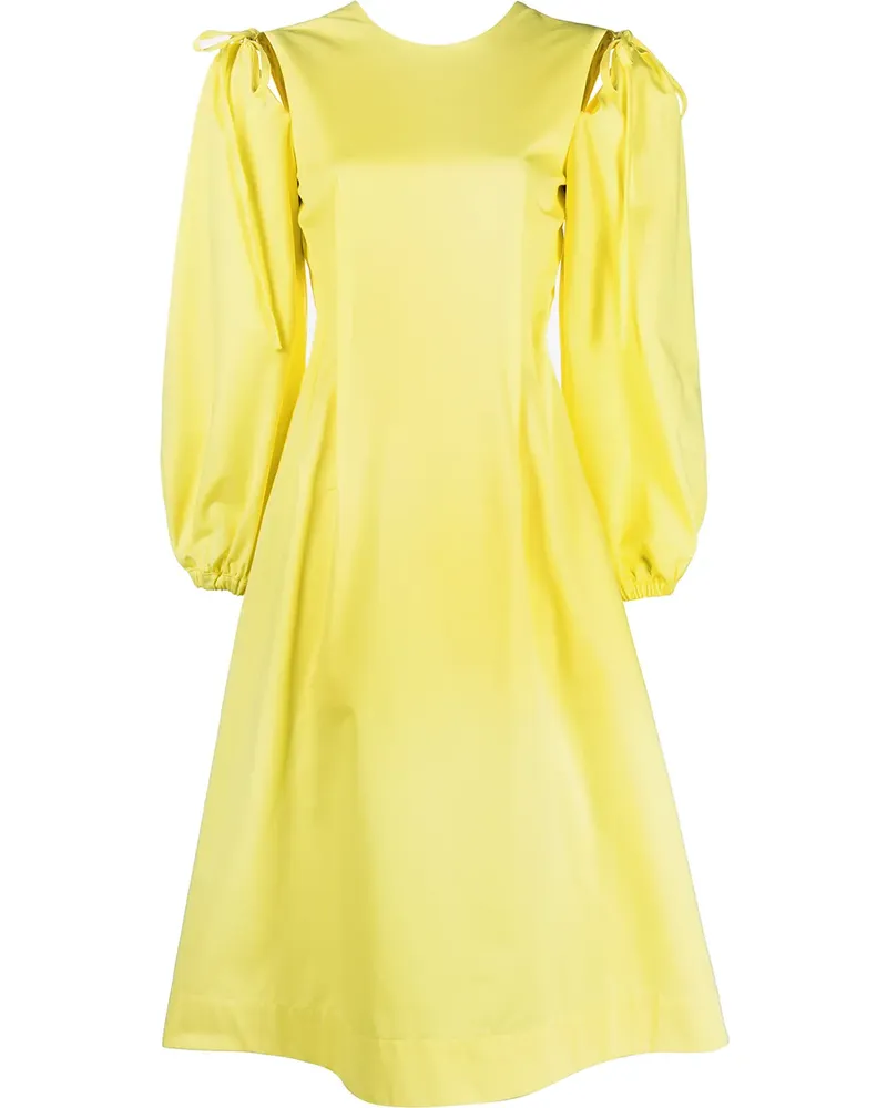 MSGM A-Linien-Kleid mit langen Ärmeln - Gelb Gelb