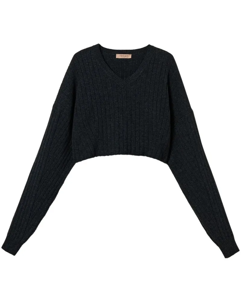 Twin-Set Cropped-Pullover - Grau Grau