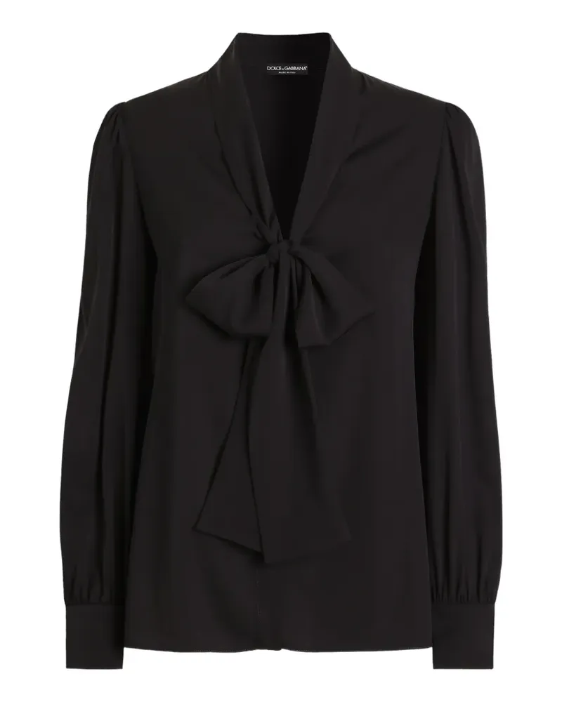 Dolce & Gabbana Bluse mit Ziernähten - Schwarz Schwarz