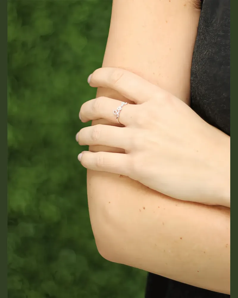 Sydney Evan 14kt Love Weißgoldring mit Diamant - Silber Silber