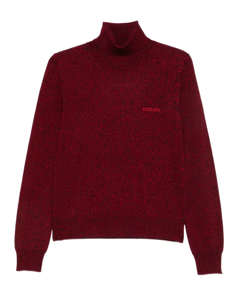 Iceberg Rollkragenpullover mit Logo-Stickerei - Rot Rot