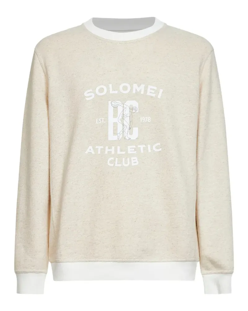 Brunello Cucinelli logo-print sweatshirt - Nude Nude
