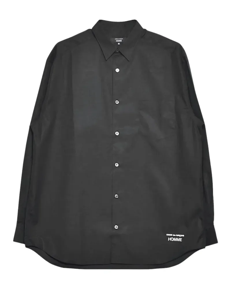 Comme des Garçons logo-print chest-pocket shirt - Schwarz Schwarz