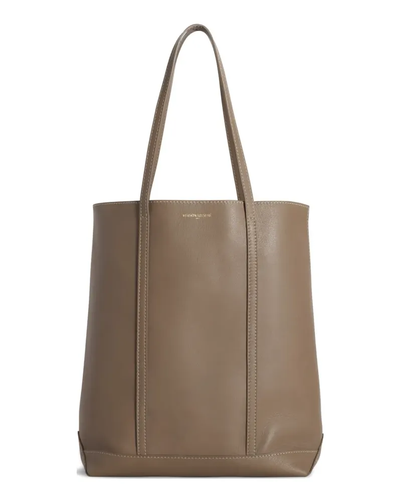 Kitsuné logo-print tote bag - Nude Nude