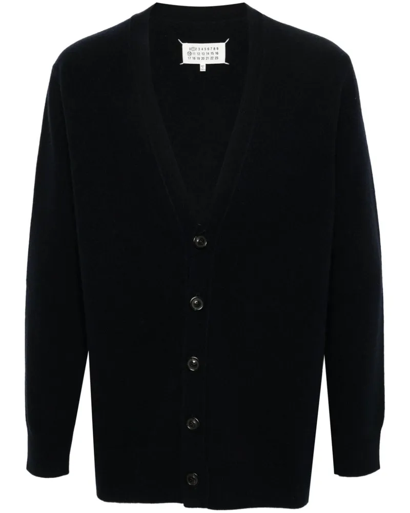 Maison Margiela Cardigan aus gebürsteter Wolle - Schwarz Schwarz