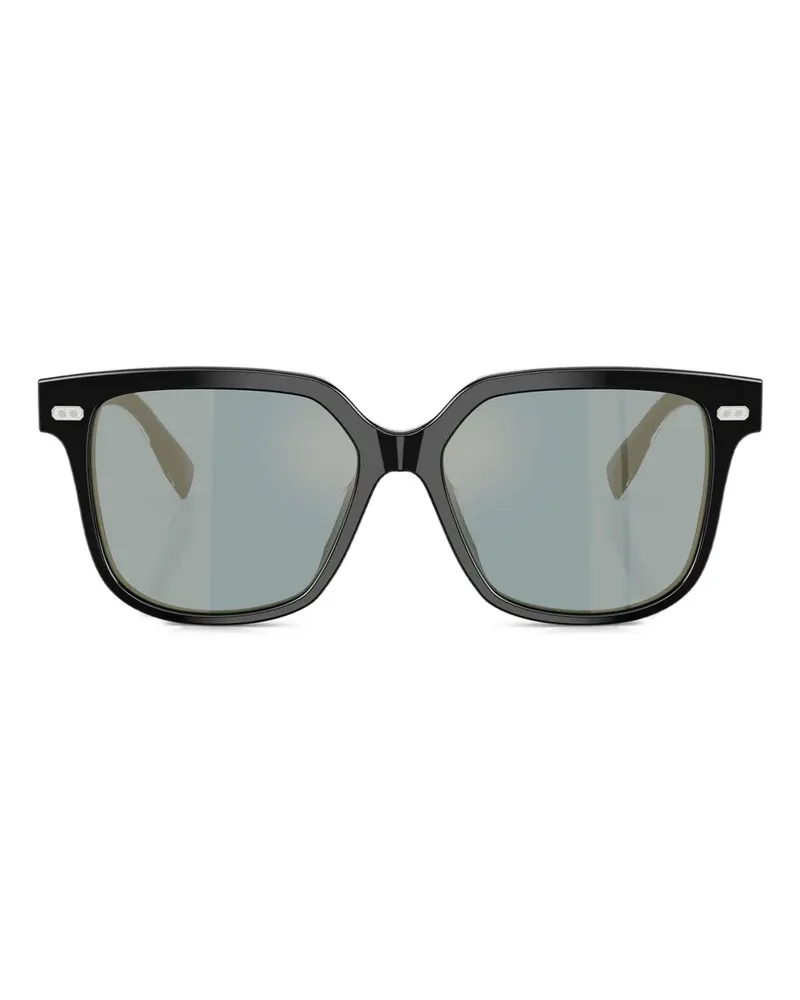 Brunello Cucinelli Sonnenbrille mit eckigem Gestell - Schwarz Schwarz