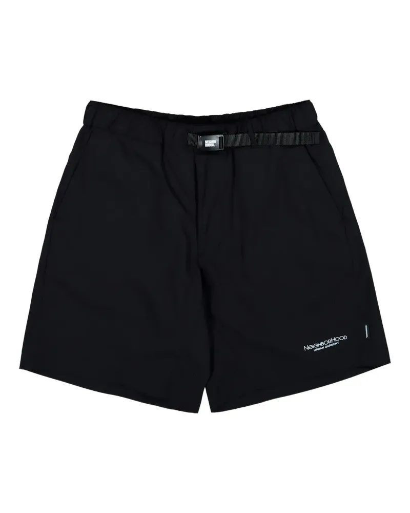 Neighborhood belted logo-print shorts - Schwarz Schwarz