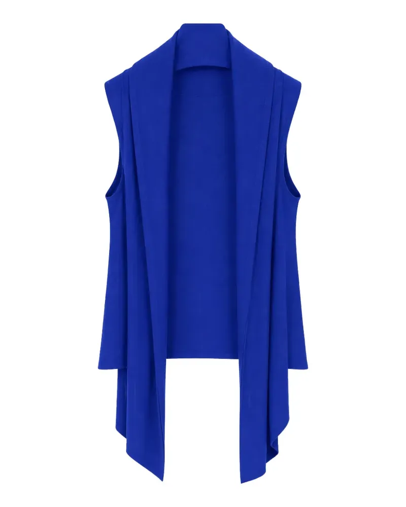 Alberta Ferretti draped open-front top - Blau Blau