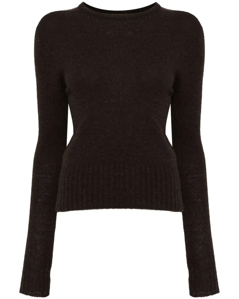 Christophe Lemaire Pullover mit Rundhalsausschnitt Braun