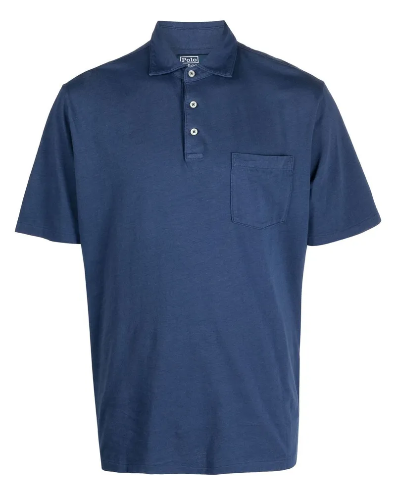 Ralph Lauren Poloshirt mit Brusttasche - Blau Blau
