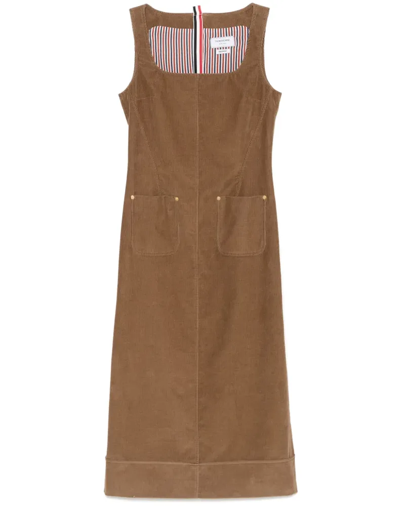 Thom Browne Midikleid aus Cord - Braun Braun