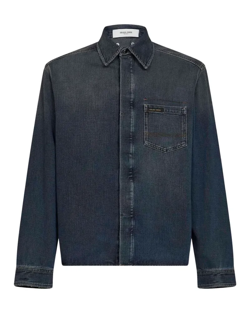 Golden Goose star-detail denim shirt - Blau Blau