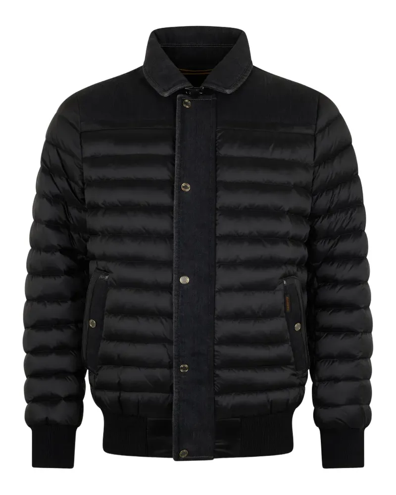 MOORER quilted collared bomber jacket - Schwarz Schwarz