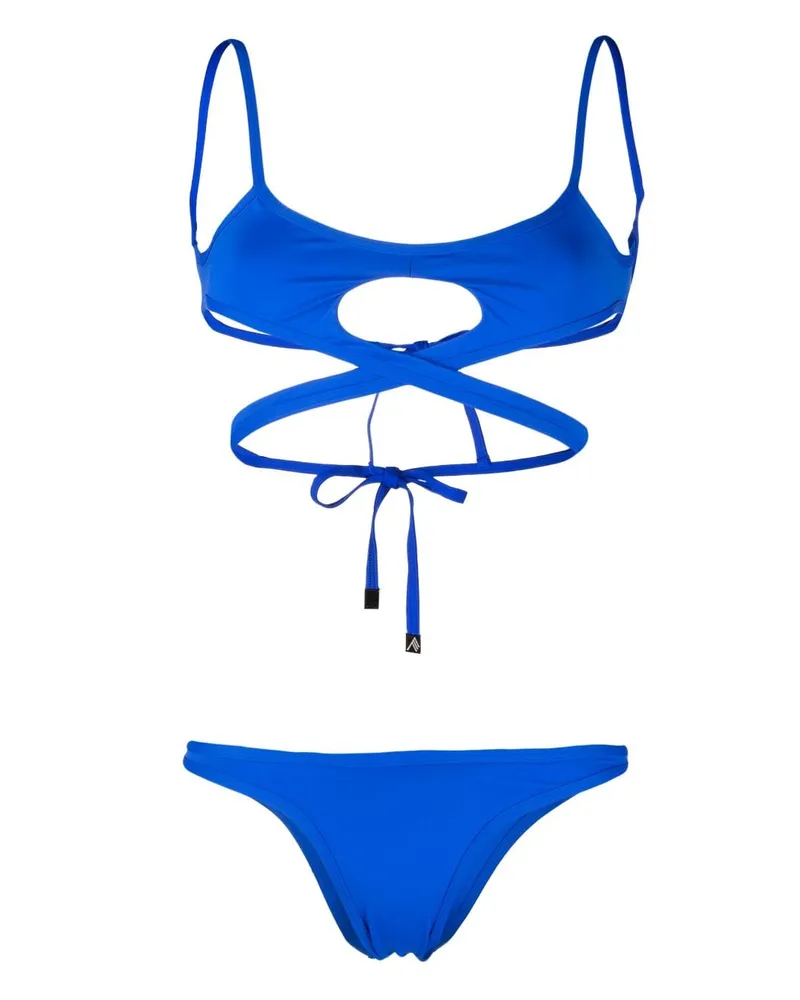 ATTICO Bikini mit Cut-Outs Blau