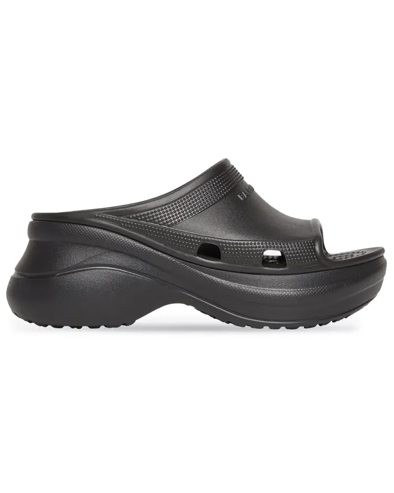 Balenciaga x Crocs Pantoletten mit Cut-Outs - Schwarz Schwarz