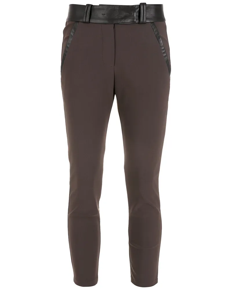 Gloria Coelho Schmale Cropped-Hose - Braun Braun