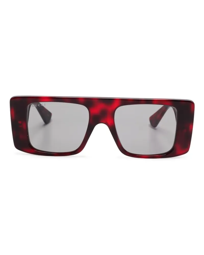 Gucci Sonnenbrille mit eckigem Gestell - Braun Braun
