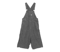 Geknöpfte Latzhose - Grau