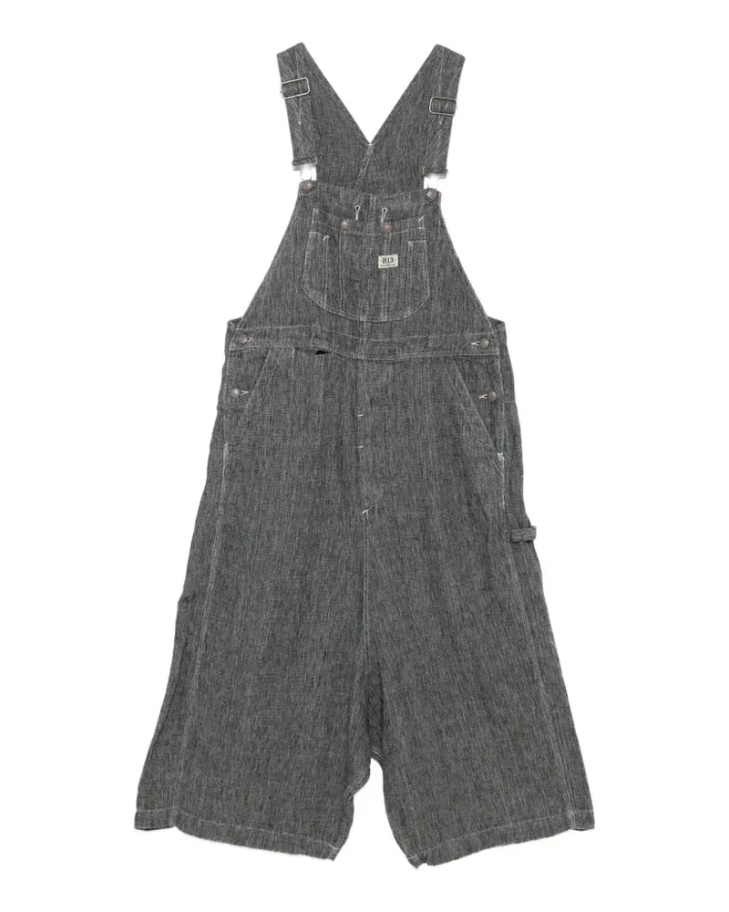 R13 button bib overall - Grau Grau