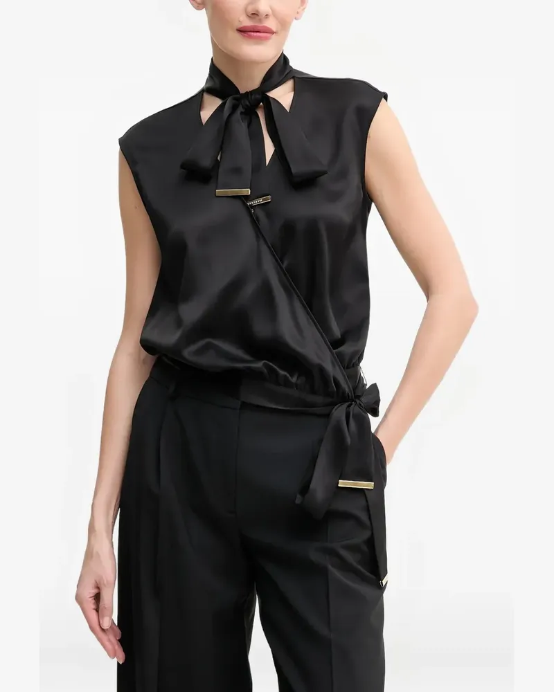 MARCIANO Los Angeles Linda tie-detail blouse - Schwarz Schwarz