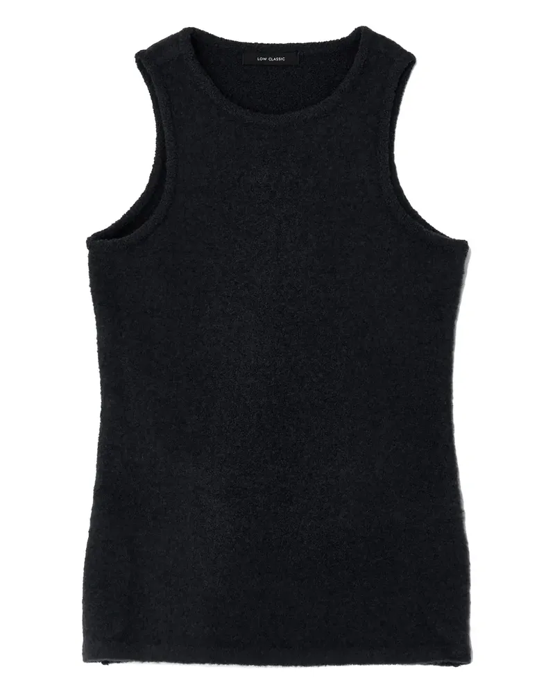 LOW CLASSIC Bouclé-Trägertop aus Strick - Schwarz Schwarz