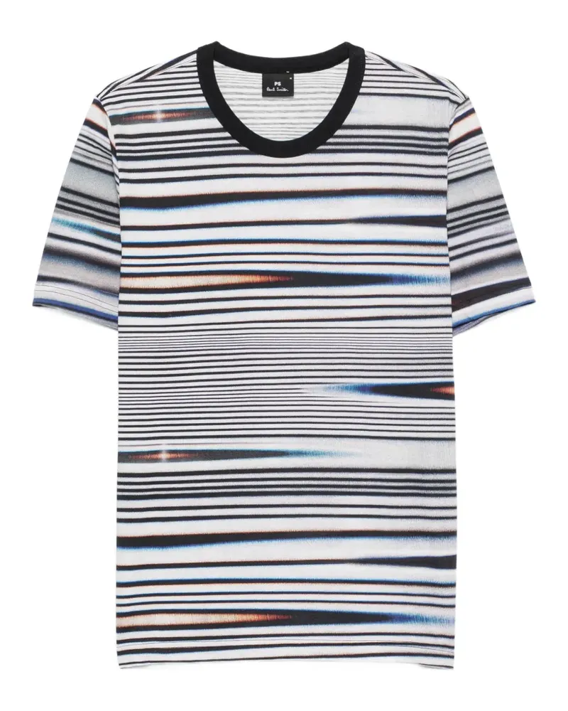 Paul Smith horizontal-stripe round-neck T-shirt - Weiß Weiß