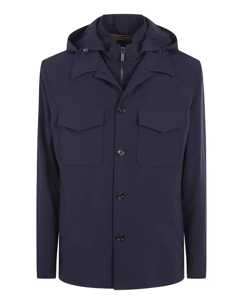 MOORER Jacke mit Kapuze - Blau Blau