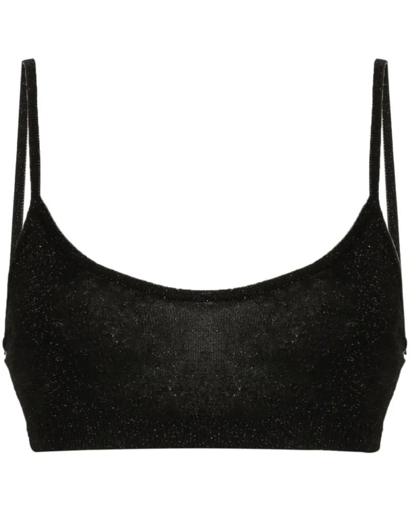 Federica Tosi Metallic-Top Schwarz