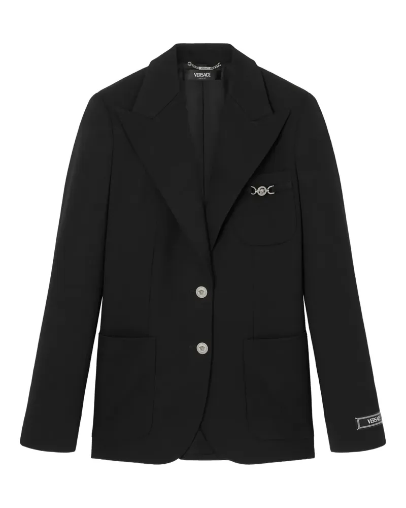 Versace Geknöpftes Sakko - Schwarz Schwarz