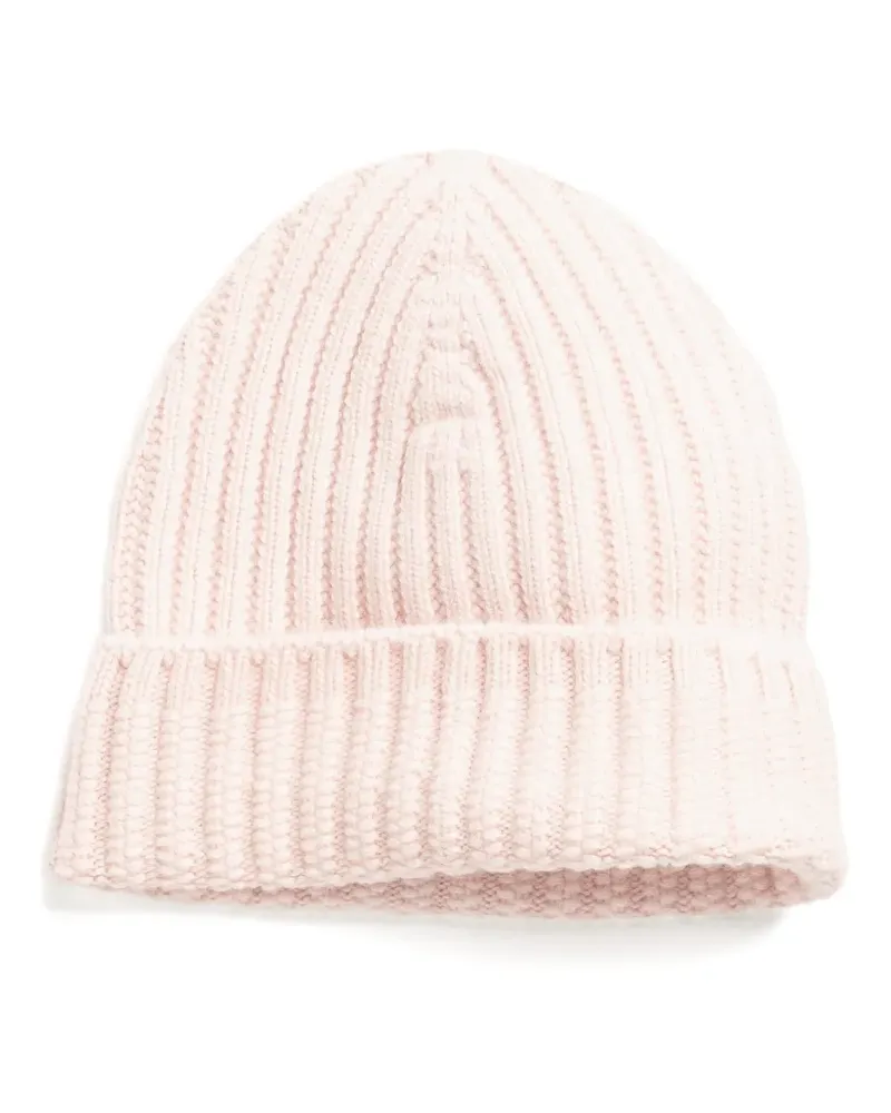 Barrie Gerippte Kaschmirbeanie - Rosa Rosa