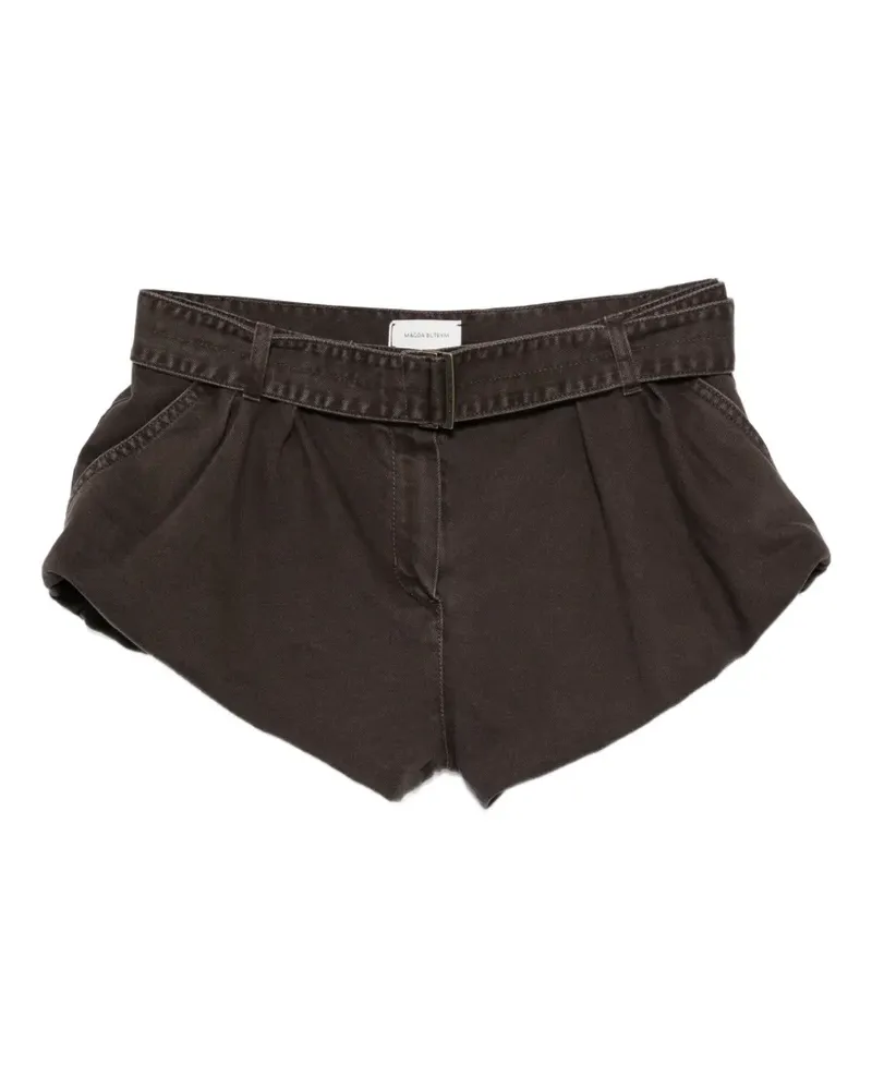 Magda Butrym belted pleated shorts - Braun Braun