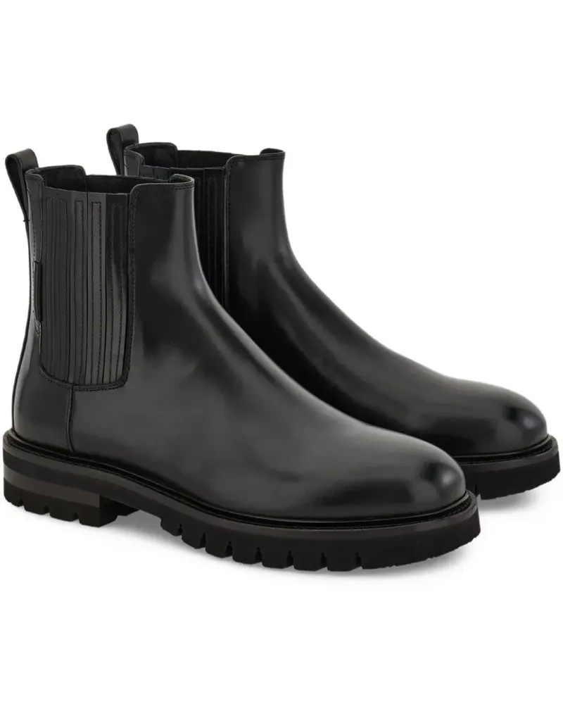 Ferragamo Chelsea-Boots mit Ledereinsätzen - Schwarz Schwarz