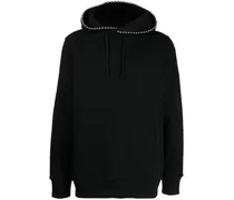 Hoodie mit Nieten - Schwarz