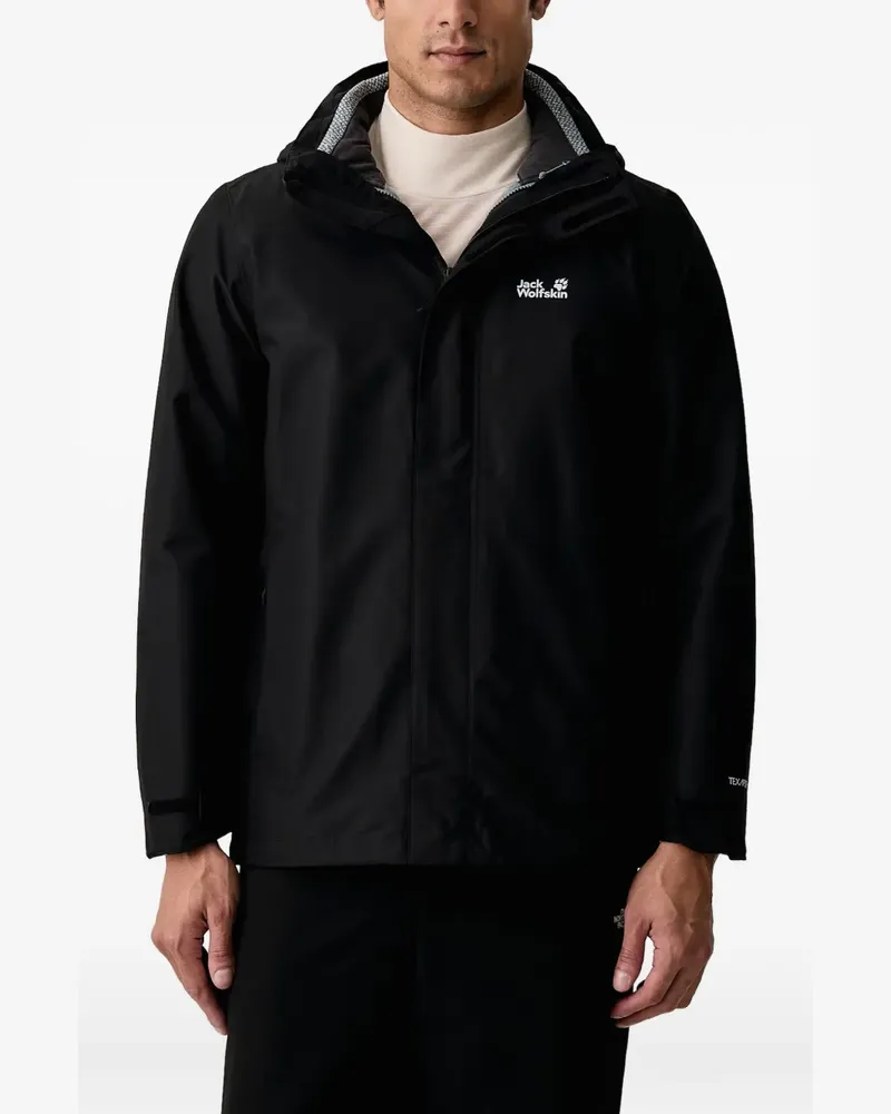 Jack Wolfskin PINETRAIL 3IN1 JKT hooded jacket - Schwarz Schwarz