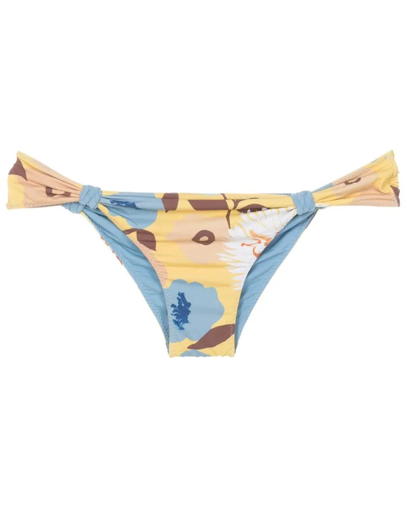 Clube Bossa Rio Bikinihöschen mit Blumen-Print Blau