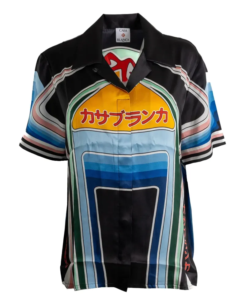 Casablanca Paris Hemd mit grafischem Print - Schwarz Schwarz