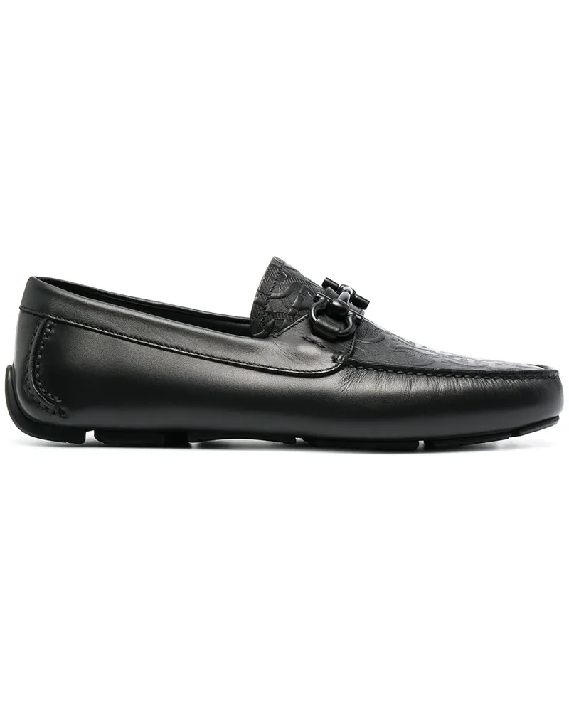 Ferragamo Loafer mit Gancini-Logo - Schwarz Schwarz