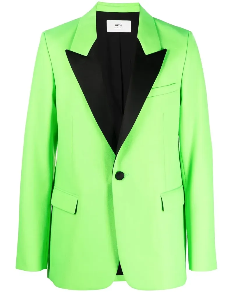AMI Paris Einreihiger Blazer - Grün Grün
