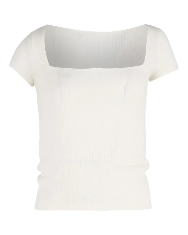 Reformation T-Shirt mit eckigem Ausschnitt - Weiß Weiß