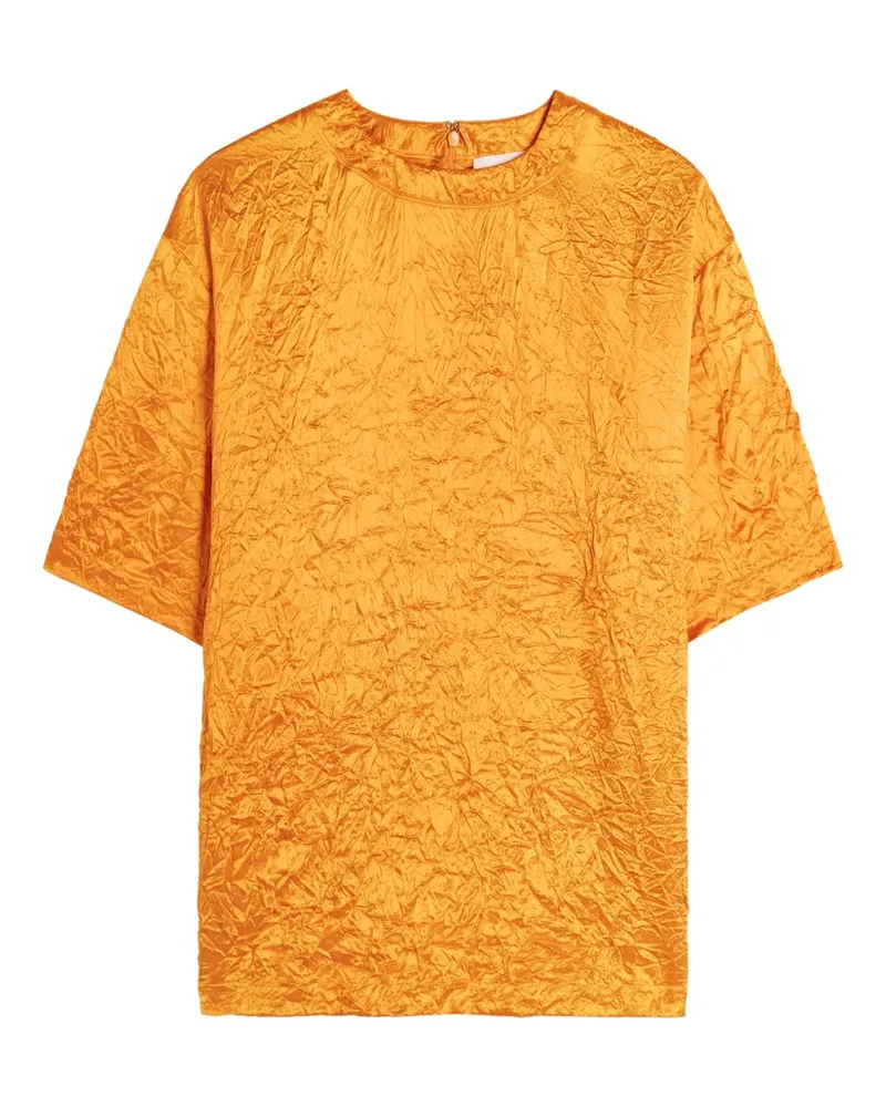 ARMARIUM crinkled-texture T-shirt - Orange Orange