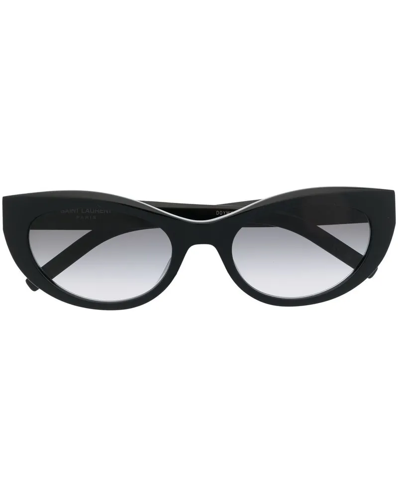 Saint Laurent Sonnenbrille mit Cat-Eye-Gestell - Schwarz Schwarz