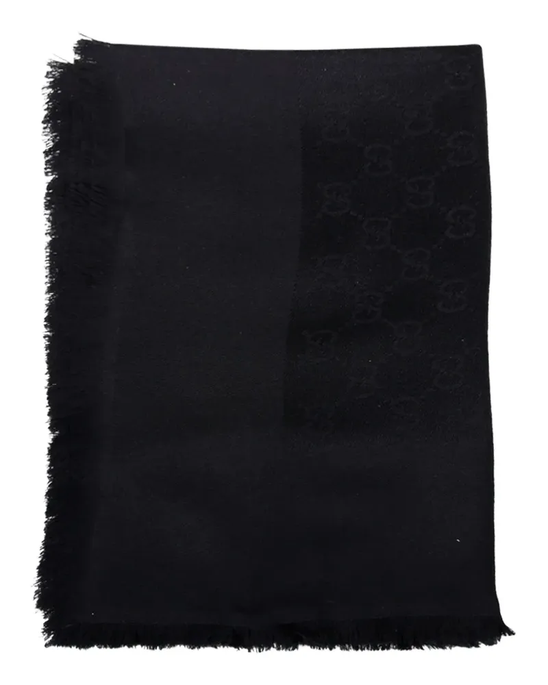 Gucci Schal mit Monogrammmuster - Schwarz Schwarz