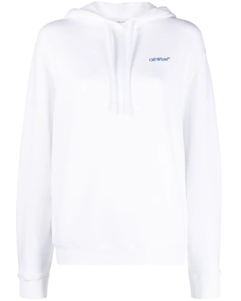 OFF-WHITE Hoodie mit Diag-Streifen - Weiß Weiß