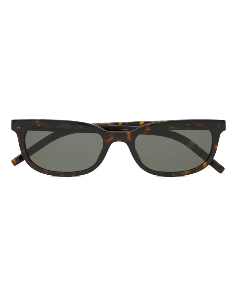 Saint Laurent Sl M160 logo-plaque sunglasses - Braun Braun