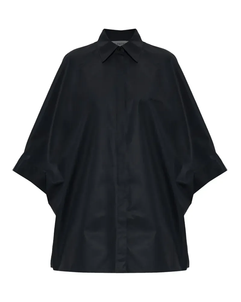 Balenciaga Oversized-Hemd mit kurzen Ärmeln - Schwarz Schwarz