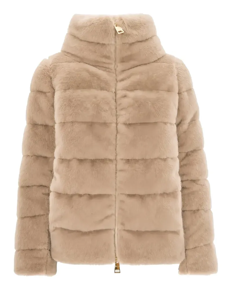 Herno Gesteppte Jacke aus Faux Fur - Nude Nude