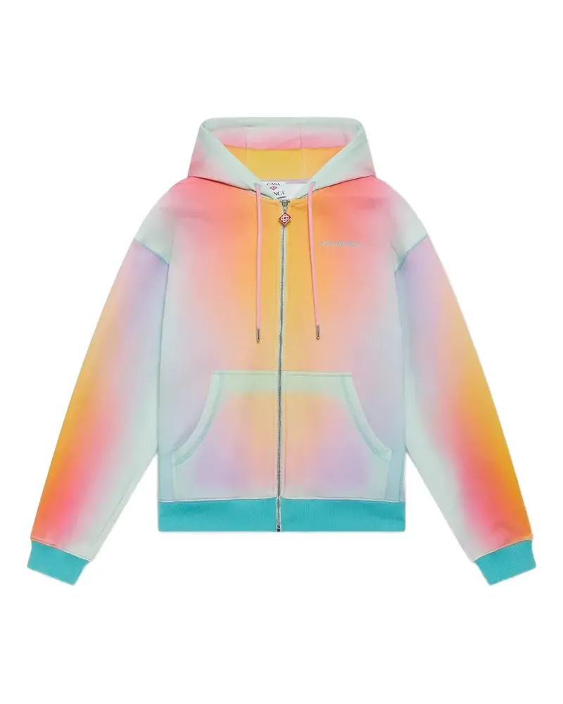 Casablanca Paris gradient zip-up hoodie - Orange Orange